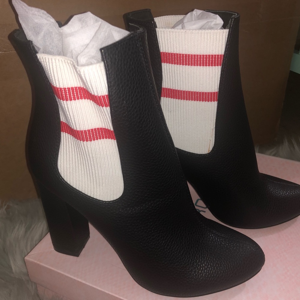 Black Leather Bootie